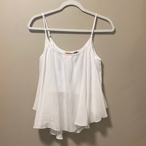 Vintage Havana White Flowy Crop Top